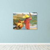 ニノスアラオリラデルマールバイホアキンソローラ キャンバスプリント (インサイチュ (ウッドフロア))