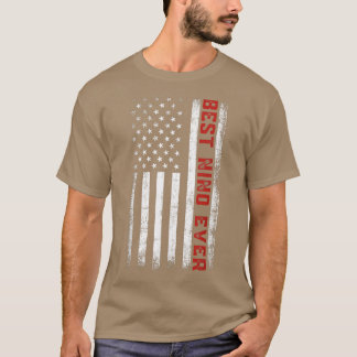 ニノ最高のーエバーアメリカ国旗の愛国的なニノの父 Tシャツ