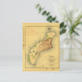 ニハウの地図ハワイアン島（1929年） ポストカード (スタンド正面)