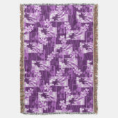 ニハウアイランドハワイアンプルメリアズアンドパームツリー スローブランケット (正面縦)