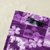 ニハウアイランドハワイアンプルメリアズアンドパームツリー ビーチタオル (インサイチュ)