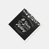 ニバーサリーストリングライトイヤーin the making black スタンダードカクテルナプキン (角)