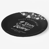 ニバーサリーストリングライトイヤーin the making black ペーパープレート (アングル)