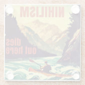 ニヒリズムはここでカヤック死ぬ ガラスコースター (裏面)