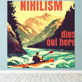 ニヒリズムはここでカヤック死ぬ キャンバスプリント (インサイチュ (ウッドフロア))