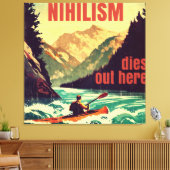 ニヒリズムはここでカヤック死ぬ キャンバスプリント (インサイチュ (リビング))