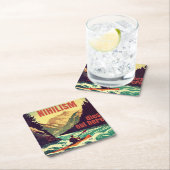 ニヒリズムはここでカヤック死ぬ スクエアペーパーコースター (インサイチュ)