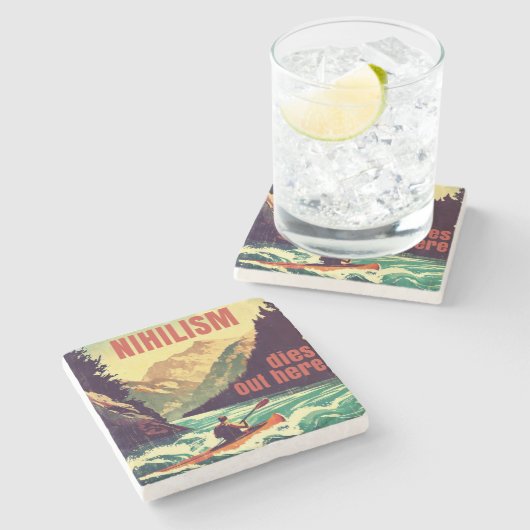 ニヒリズムはここでカヤック死ぬ ストーンコースター (横)