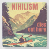 ニヒリズムはここでカヤック死ぬ ストーンコースター (正面)