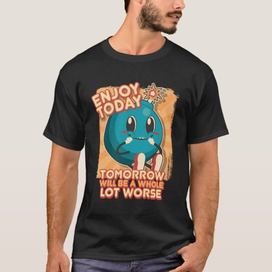 ニヒリズム皮肉ことわざおもしろい皮肉な人々 Tシャツ (正面)