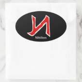 ニヒリズム 楕円形シール (バッグ)