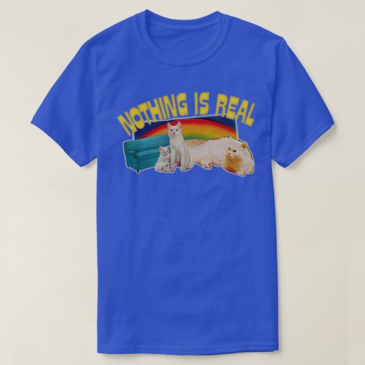 ニヒリ実在ストレインボー猫デザイン Tシャツ (デザイン正面)