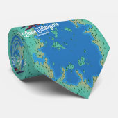 ニピゴン湖の地図 ネクタイ (ロール)