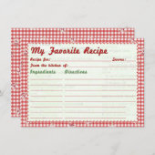 ニフティ50のレシピカード (正面/裏面)