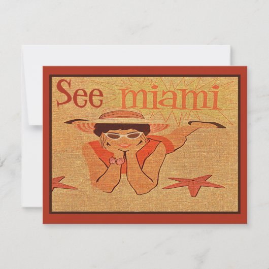ニフティ50s参照マイアミかわいらし日光浴レディトラベル カード (正面)
