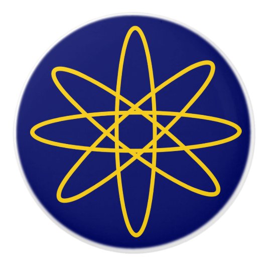 ニフティ – 黄色の原子ノブ セラミックノブ (正面)