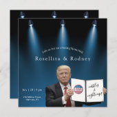 ニブルズナイトキャップ婚約パーティトランプ素晴らし 招待状 (正面/裏面)