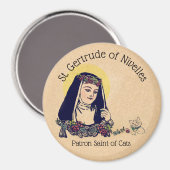 ニベルルの猫パトロン聖人の聖ゲルトルド マグネット (正面/裏面)