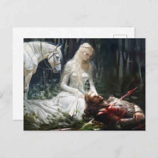 ニベルンホアードの英雄の時代。ジークフリートは殺された ポストカード (正面/裏面)