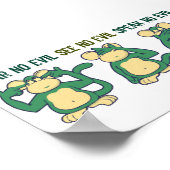 ニホンザルの緑を聞かない ポスター (角)