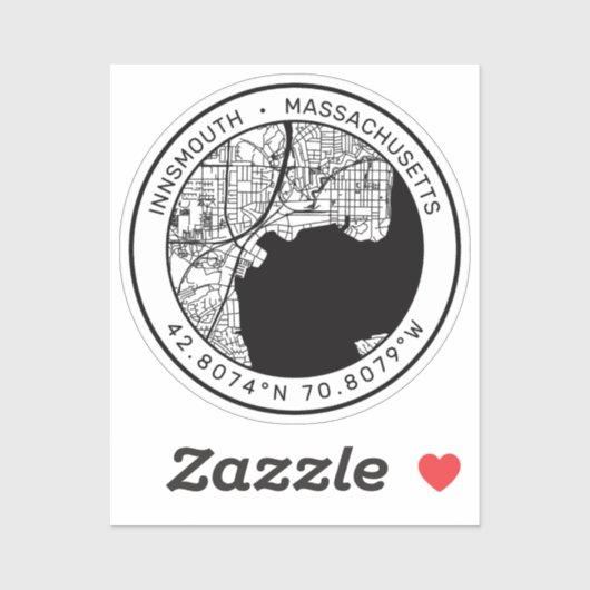 ニマス市地図ラヴクラフト シール (シート)