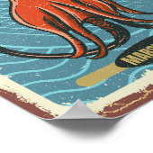 ニマス餌とタックル魚釣りラベクラフト ポスター (角)