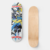 ニミカルなワイルドスタイルグラフィティ抽象芸術 スケートボード (正面)