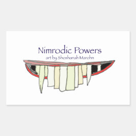 ニムロの力：ショシャナ・マローン・ファン・ヴァンプによるアート 長方形シール