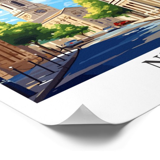 ニメスフランスアートヴィンテージトラベルイラストレーション ポスター (角)