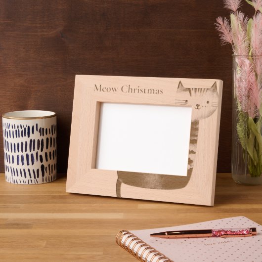 ニャア猫 レーザー彫刻フレーム (左)