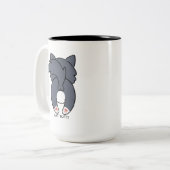 ニャッお前は俺を見ろ!😹☕ ツートーンマグカップ (正面左)
