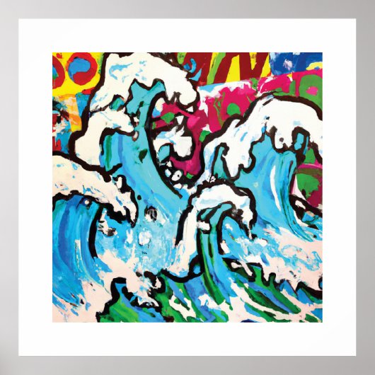 ニャリーサーフウォールアート ポスター (正面)