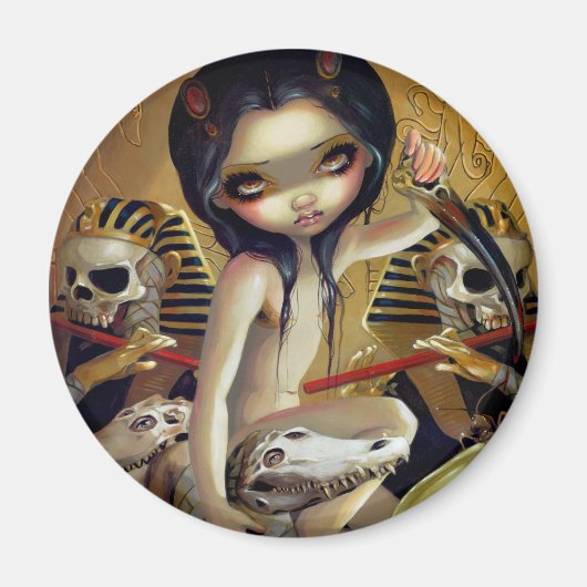 「ニャロトテップ巫女」磁石 マグネット (正面)