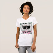 ニャンだと思う?サングラスをかけた猫の顔Tシャツ Tシャツ (正面フル)