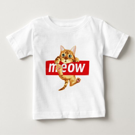 ニャンコのサイン キティデザイン ベビーTシャツ (正面)