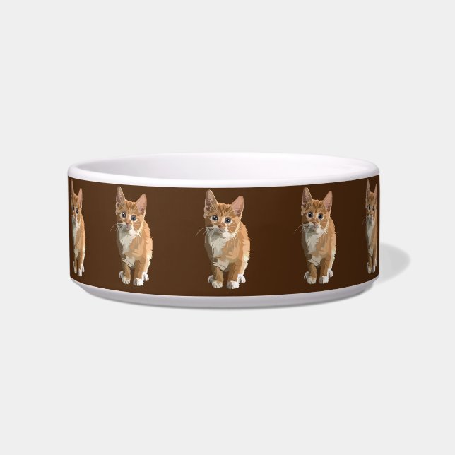 ニャンニャン 子猫 キャットフードボウル ボウル (正面)
