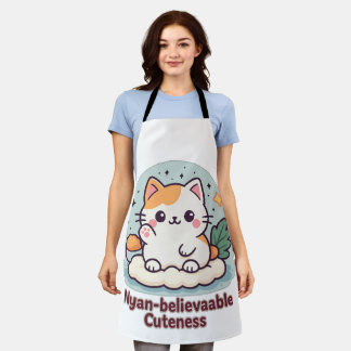ニャン信憑性かわいいかわいい猫 エプロン