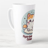 ニャン信憑性かわいいかわいい猫 カフェラテマグ (左アングル)