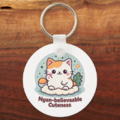 ニャン信憑性かわいいかわいい猫 キーホルダー (正面)