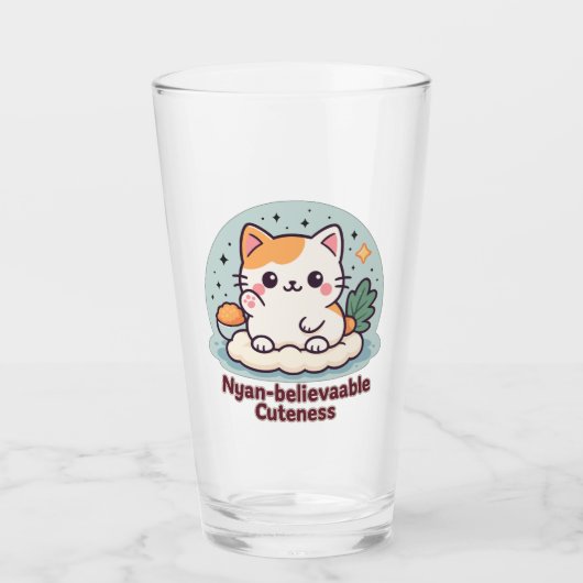 ニャン信憑性かわいいかわいい猫 タンブラーグラス (正面)