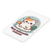 ニャン信憑性かわいいかわいい猫 マグネット (左側)