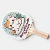 ニャン信憑性かわいいかわいい猫 卓球ラケット (横)