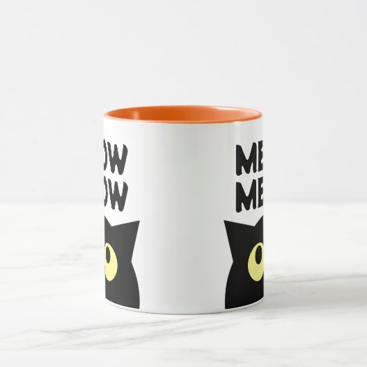 ニャーおもしろいニャー猫ミーム漫画コーヒーマグギフト マグカップ (中央)