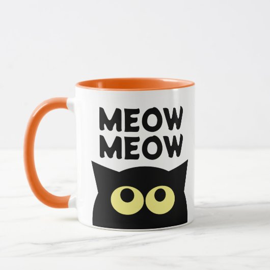 ニャーおもしろいニャー猫ミーム漫画コーヒーマグギフト マグカップ (左)