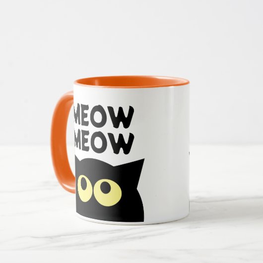 ニャーおもしろいニャー猫ミーム漫画コーヒーマグギフト マグカップ (正面左)
