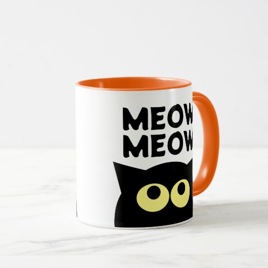 ニャーおもしろいニャー猫ミーム漫画コーヒーマグギフト マグカップ (正面右)