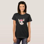 ニャーお花の花冠ねこ Tシャツ (正面フル)