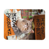 ニャーお金ニャー問題 マグネット (横)