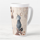 ニャーかわいい魔法スクールキャット カフェラテマグ (右アングル)