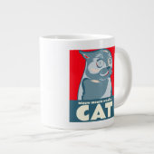 ニャーって猫の引用文のコーヒーマグおもしろいの中の女性のこと ジャンボコーヒーマグカップ (正面右)